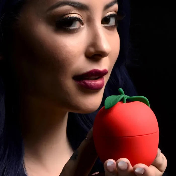 Shegasm™ 6X Forbidden Apple Silicone Clit Stimulator - Red - Vibrator