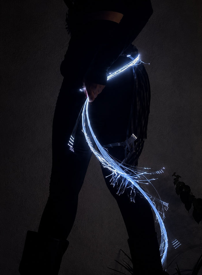 Zeekio Pixel Whip - 6' Fiber Optic Flow Toy - Colors Changing Light Party