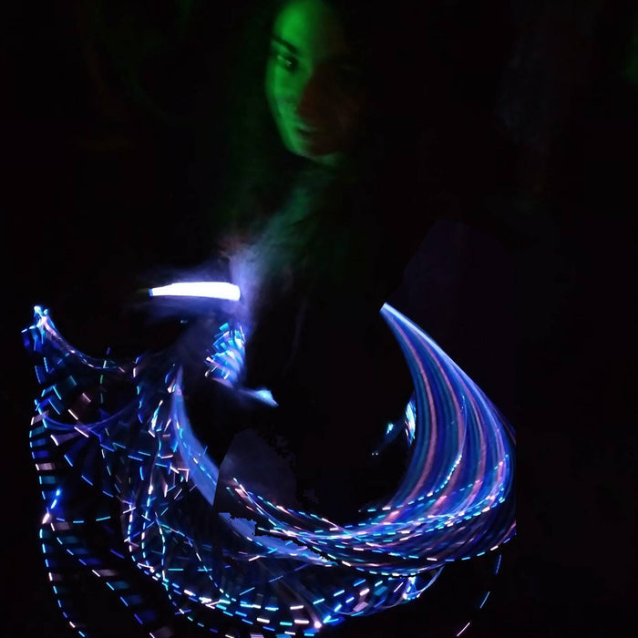 Zeekio Pixel Whip - 6' Fiber Optic Flow Toy - Colors Changing Light Party — view 3